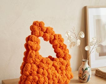 Terra Bloom Crochet Flower Shoulder Bag Pattern PDF | Floral Purse Tutorial | Instant Download