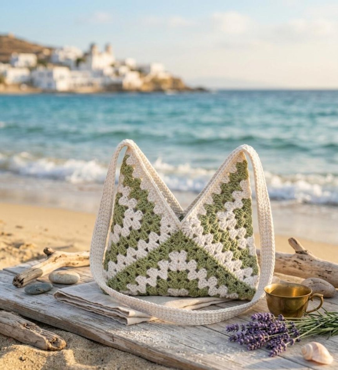 Boho Granny Square Bag Crochet Pattern | PDF Tutorial | Shoulder Bag ...