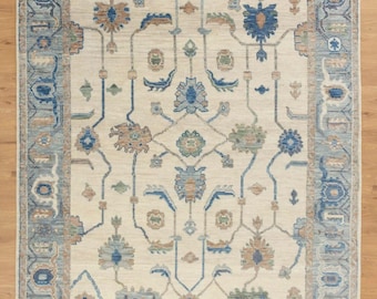 8x10 Turkish Oushak Rugs | Traditional Turkish Persian Wool Rug | Modern Oushak Vintage Area Hand knotted Rugs|Oriental Figurative Rug