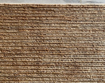 Soumak Braided Scandinavian Jute Rug - Indoor Outdoor Decor. Customization Available -The Velcomloom