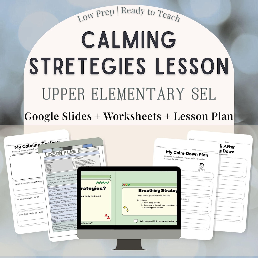 Calming Strategies SEL Lesson | Emotional Regulation Activity | Upper ...