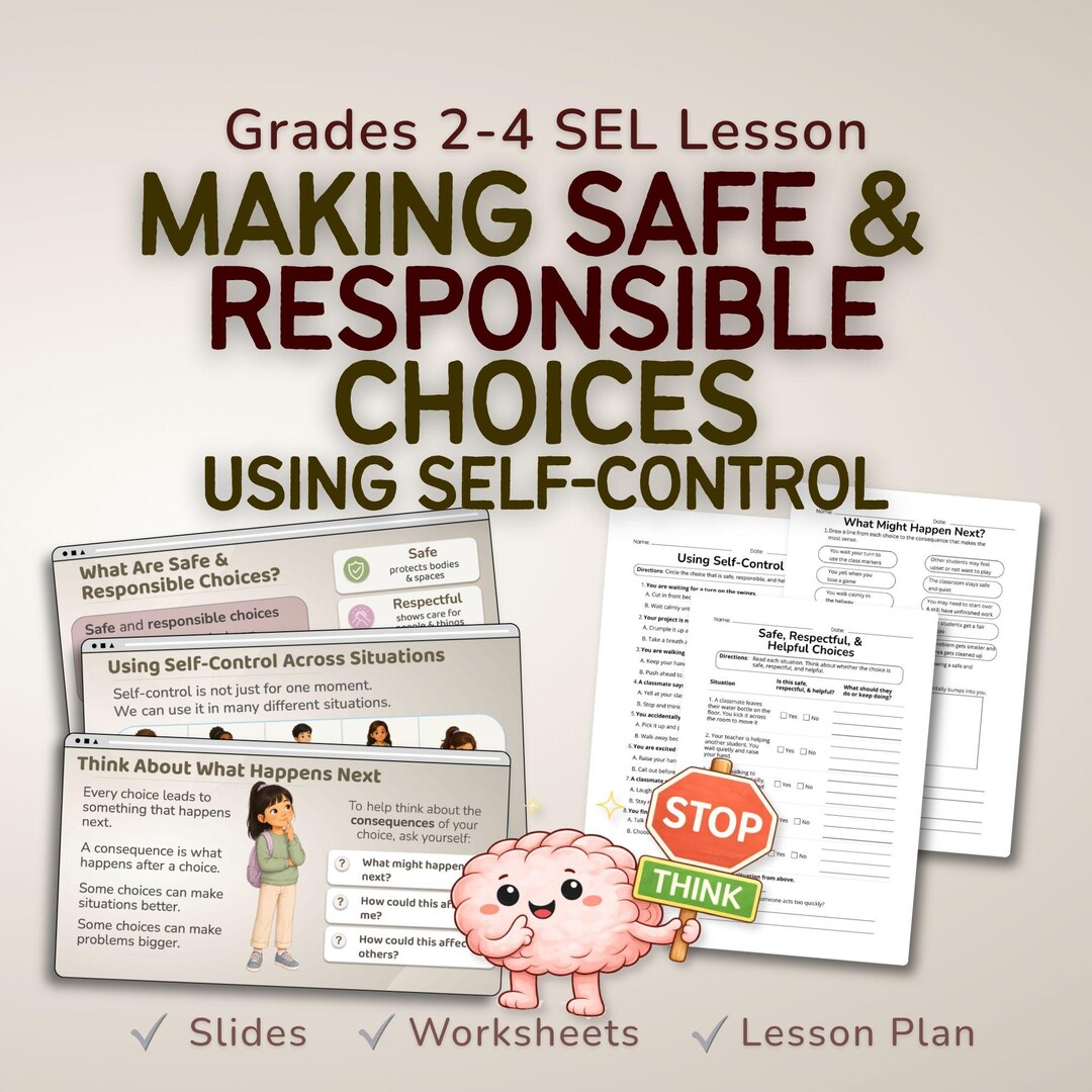 Safe & Responsible Choices SEL Lesson | Self-control Decision Making ...