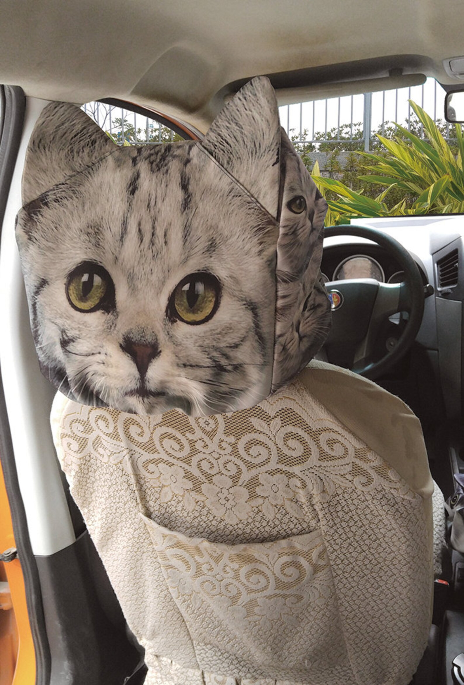 Car Headrest Cover Cat Headrest Cover Pet Headrest Cover Etsy