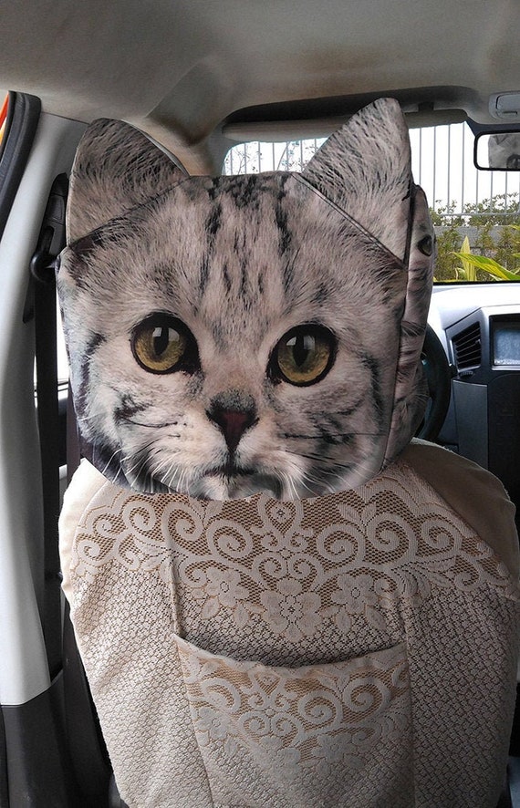 Car headrest cover cat headrest cover 