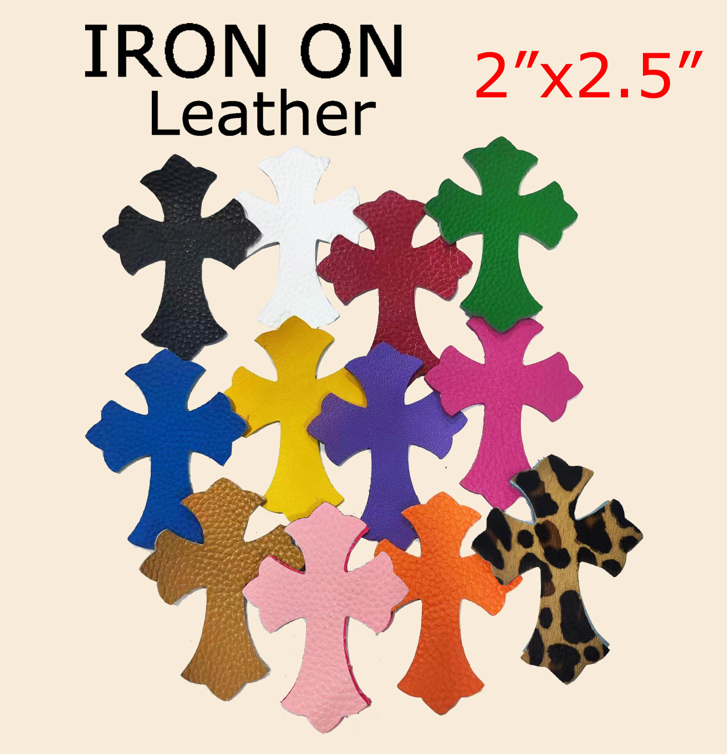 11 Colors Gothic Cross Iron-on Patches, Cross Patches, Embroidered