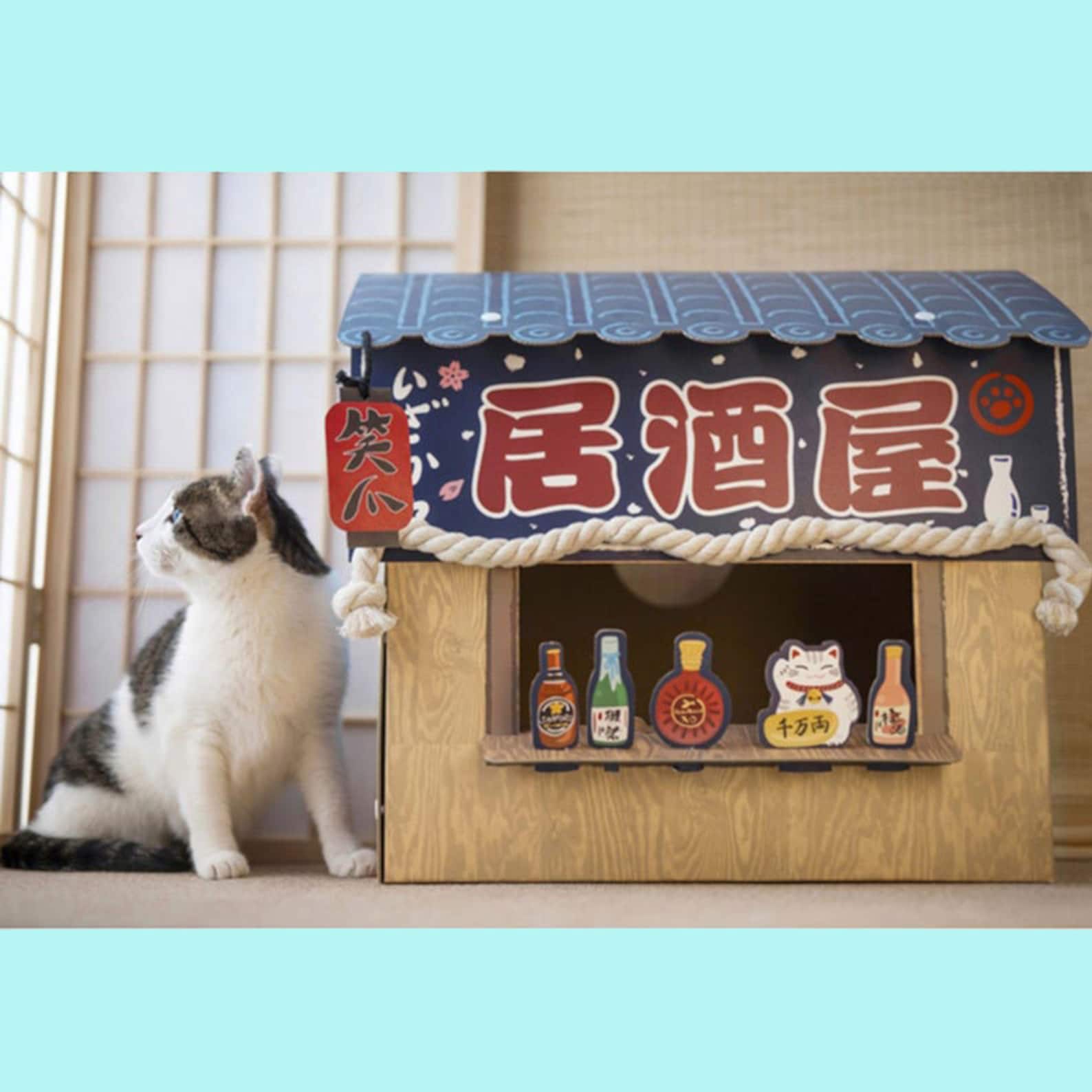 Japanese house cat Cat House Pet House Izakaya Cat House Etsy
