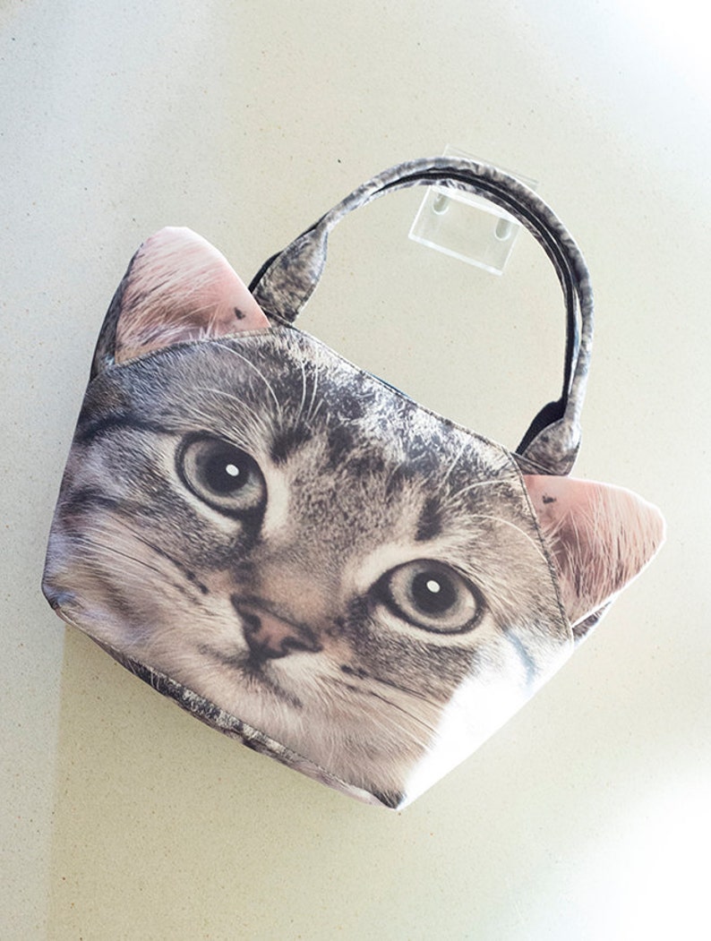 Kitten cat print bag cat mini tote mini tote cat mini bag MT060
