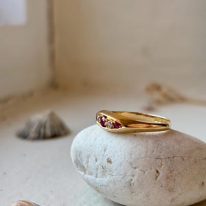 A Victorian 18ct Gold, Ruby and Diamond Ring