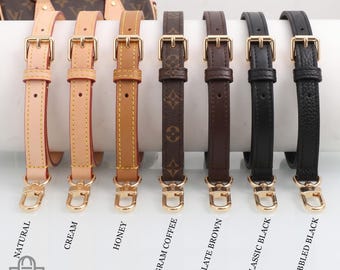 Premium Vachetta Leder Taschengurt, schmaler Crossbody-Geldbeutel, verstellbarer Schultergurt für Minitaschen, luxuriöser Ersatzgriff aus Leder