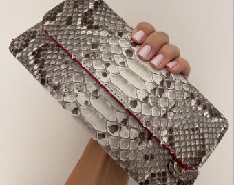 Python Natürliche Geldbörsen | Handgefertigte Echte Haut Clutches | Limitierte Geldbörse