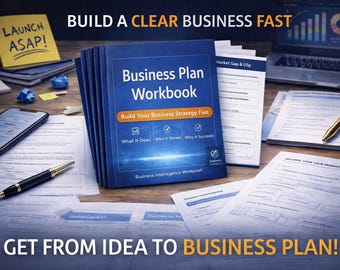 事業計画ワークブック｜スタートアップ説明テンプレート｜ビジネス戦略を迅速に構築｜起業家向け計画ツール