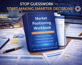 市場ポジショニングワークブック｜製品戦略テンプレート｜バリュープロポジションキャンバス｜スタートアップ計画ツール｜ビジネス戦略ガイド