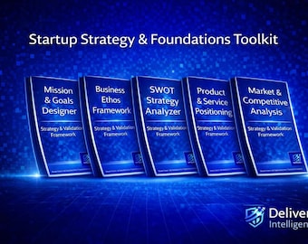スタートアップ戦略ツールキット | ビジネスプランニングテンプレート | SWOT分析、市場調査、製品ポジショニング | スタートアップビジネスプランフレームワーク
