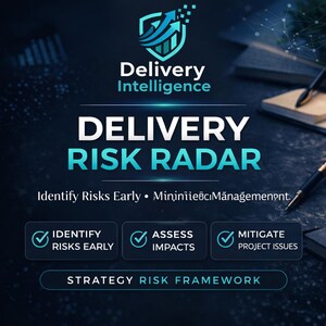 Radar de riesgo de entrega / Herramienta de riesgo de liderazgo / Plantilla de evaluación de riesgos de proyectos y programas / Kit de herramientas de planificación estratégica de entrega