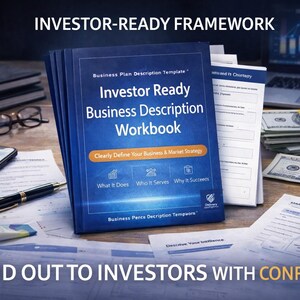 Business Plan Description Template | Investor Ready Workbook | Startup Strategy Framework | Founder Planning Tool