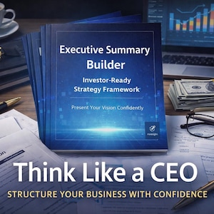 Executive Summary Builder | CEO Strategy Workbook | Business Framework Template | Founder Planning Tool | Investment Ready Guide