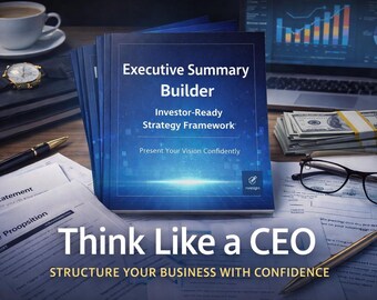 エグゼクティブサマリー作成ツール | CEO戦略ワークブック | ビジネスフレームワークテンプレート | 創業者向け計画ツール | 投資準備ガイド