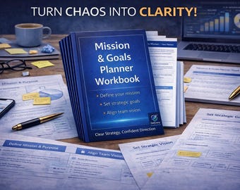 ミッション＆目標プランナーワークブック｜ビジネス明確化ツール｜戦略と方向性の定義｜創業者向けプランニングガイド｜ビジョンフレームワークPDF