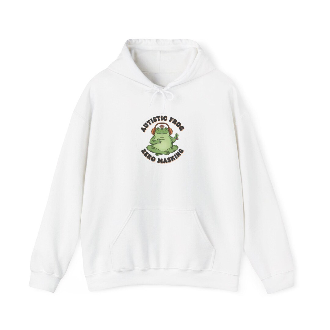 Autistic Frog Meme Hoodie | Neurodiversity Pride, Quirky Frog Design - Etsy