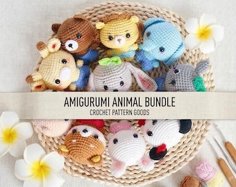 Amigurumi Animal Crochet Pattern Bundle – Farm, Forest Dolls PDF (Digital Download)