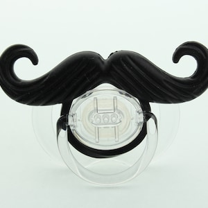 Mustache Pacifier Ladiesman Mustache Pacifier Black Mustache msrp 18.00 image 1