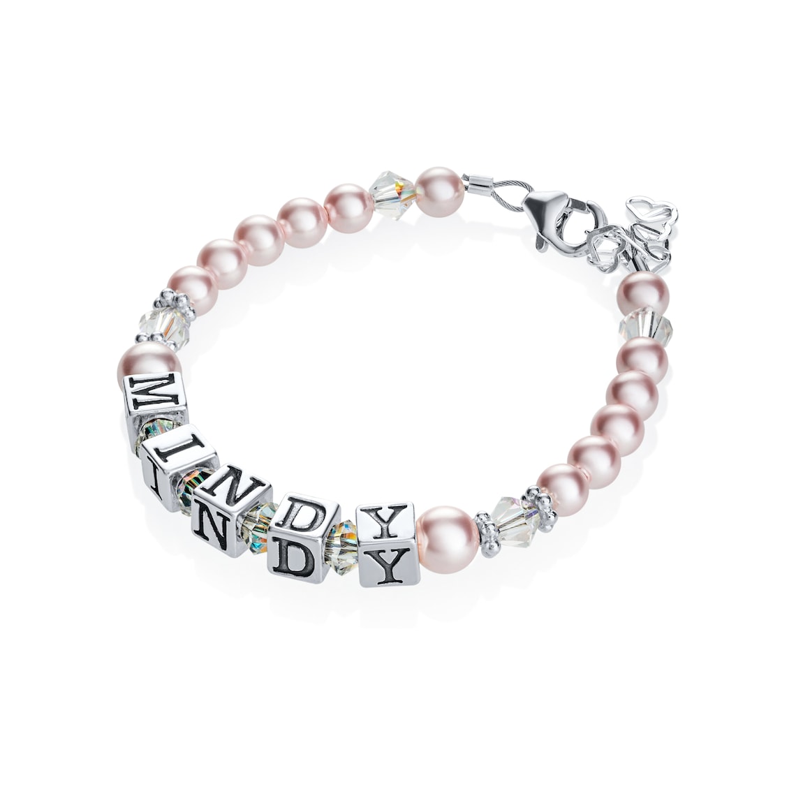 Baby Girl Gift Name Bracelet Sterling Silver First Birthday Etsy
