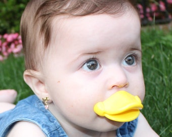 Duck Pacifier BPA free, funny pacifier, humor pacifier, gag gift , photo prop pacifier