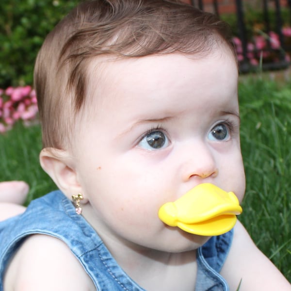 Duck Pacifier BPA free, funny pacifier, humor pacifier, gag gift , photo prop pacifier