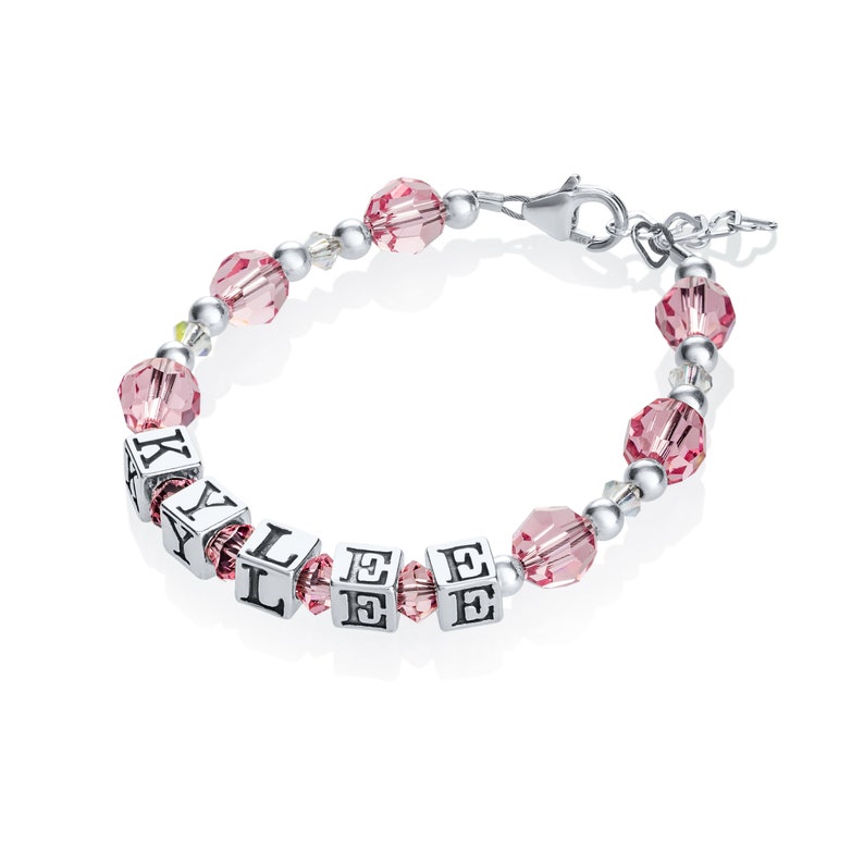 Personalized Name Baby Bracelet Sterling Silver and European Etsy