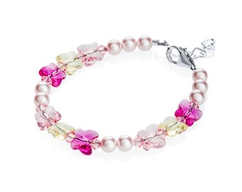 Butterfly Crystal Infant Bracelet (B1709)