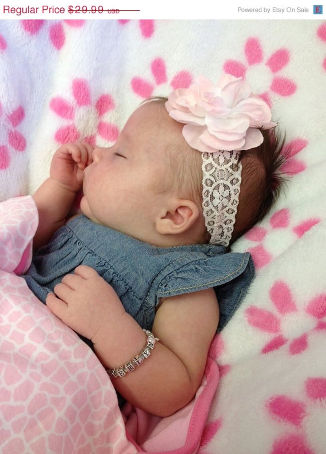 Baby Girl Gift Name Bracelet Sterling Silver First Birthday Etsy