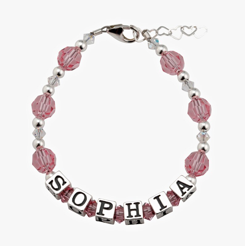 Personalized Name Baby Bracelet Sterling Silver and European Etsy