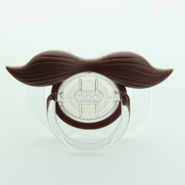 Mustache Pacifier Gentleman Mustache Pacifier Brown Mustache