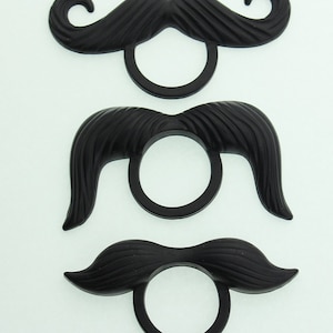 Mustache Fopspeen Ringen, past op de meeste merk fopspenen, zie derde foto (MR3B) (msrp 20.00)