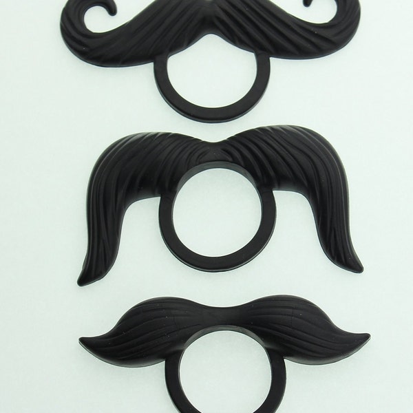 Mustache Pacifier Rings , fits MOST brand pacifiers , see third picture (MR3B)(msrp 20.00)