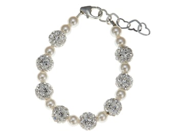 Baby, Child Sparkling Keepsake White Bracelet (BSHW)