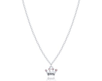 Sterling Silver Princess collier bébé (N139)