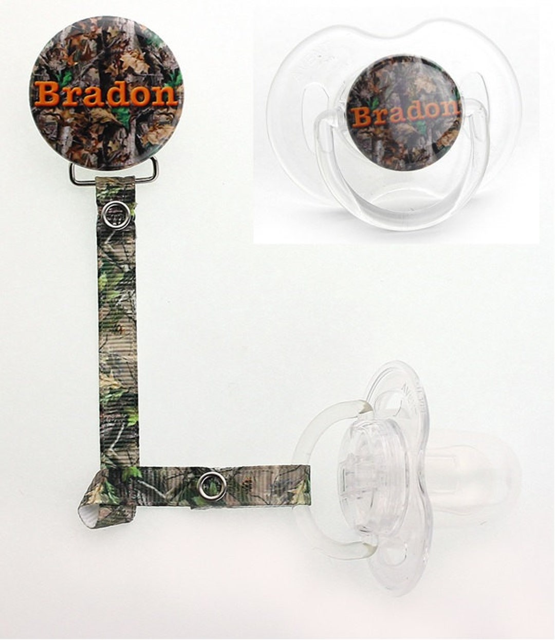Hunting Pacifier Personalized Name Camo Unisex Pacifier Clip (PER 39) (MSRP 19.00) - Etsy