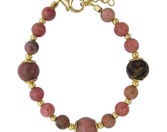 Rose with Gold mini beads spring baby girl luxury bracelet (B1713)