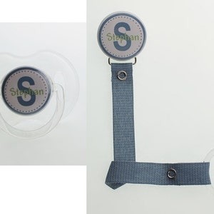 Personalized Name Blue Denim  Pacifier Clip Only (PER 7)