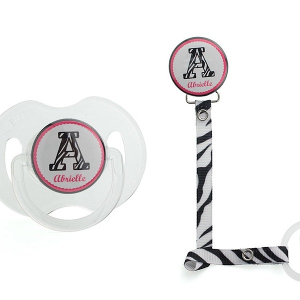 Zebra Pacifier Clip - Etsy