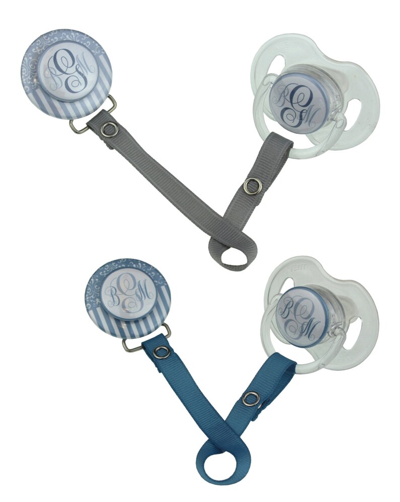 Monogram Pacifier Holder Personalized Name Pacifier Clip Etsy