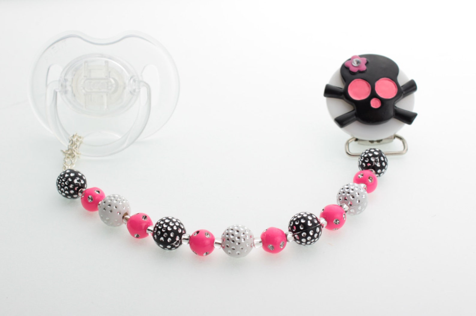 Pacifier Clip Skull Pacifier Clip Pacifier Clip CSKHP Etsy