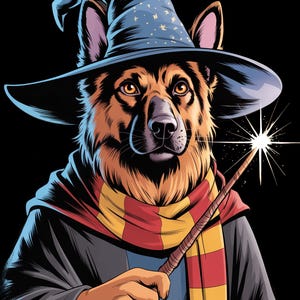 German Shepherd Wizard Shirt - GSD Magic Wizarding Hero