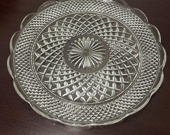 Plat de service vintage en verre Wexford, Anchor Hocking