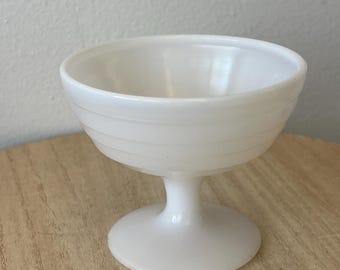 Vintage Hazel Atlas Moderntone Platonite White Milchglas Sherbet Tasse - Mid Century Milchglas Kompott Tasse