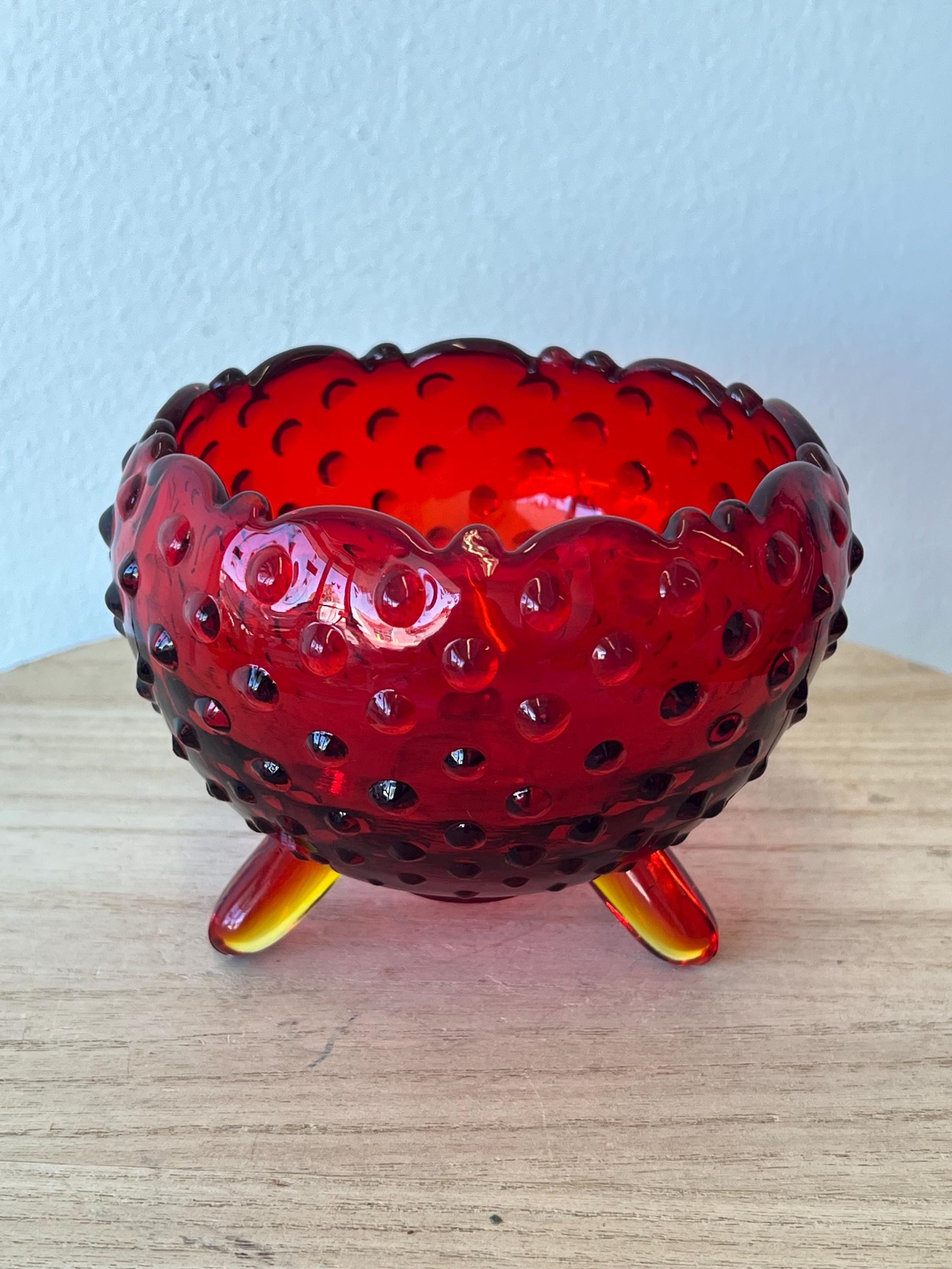 フェントン　Fenton ドットパターン　キャンディジャー Fenton candy dishes - Etsy 日本