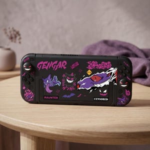 Gengar Nintendo Switch 2 Case – Cute Pokémon Anime Protective Cover, Kawaii Gaming Shell, Gamer Gift, Switch Accessories