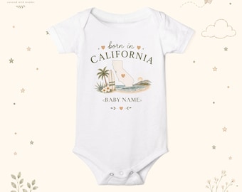 Born in California Baby Body, Benutzerdefinierte Name California Baby Body, Neugeborenen Outfit