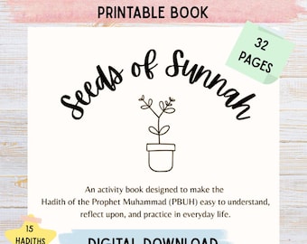 Semillas de la Sunnah: Libro de actividades y para colorear sobre los Hadices para niños